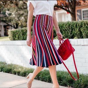 Tory Burch Multicolor Striped A-Line Skirt